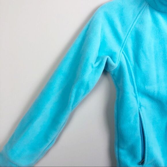 COLUMBIA | Turquoise Zip Front Fleece Jacket Girls Kids M 10/12 - Picture 4 of 8